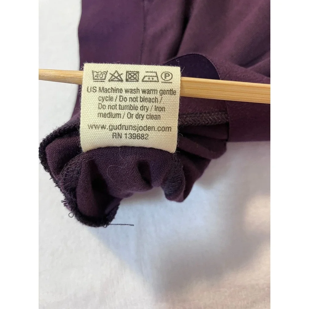 Gudrun Sjoden Purple Lyocell Jersey Maxi Skirt XL Tiered Scandi Lagenlook Plum